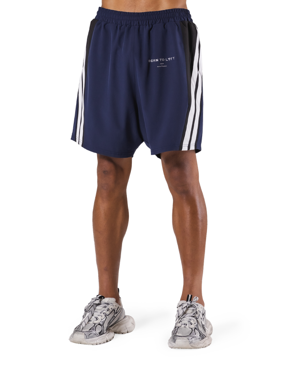 2Line Wide Shorts - Navy – LÝFT 2Line Wide Shorts - Navy – LÝFT