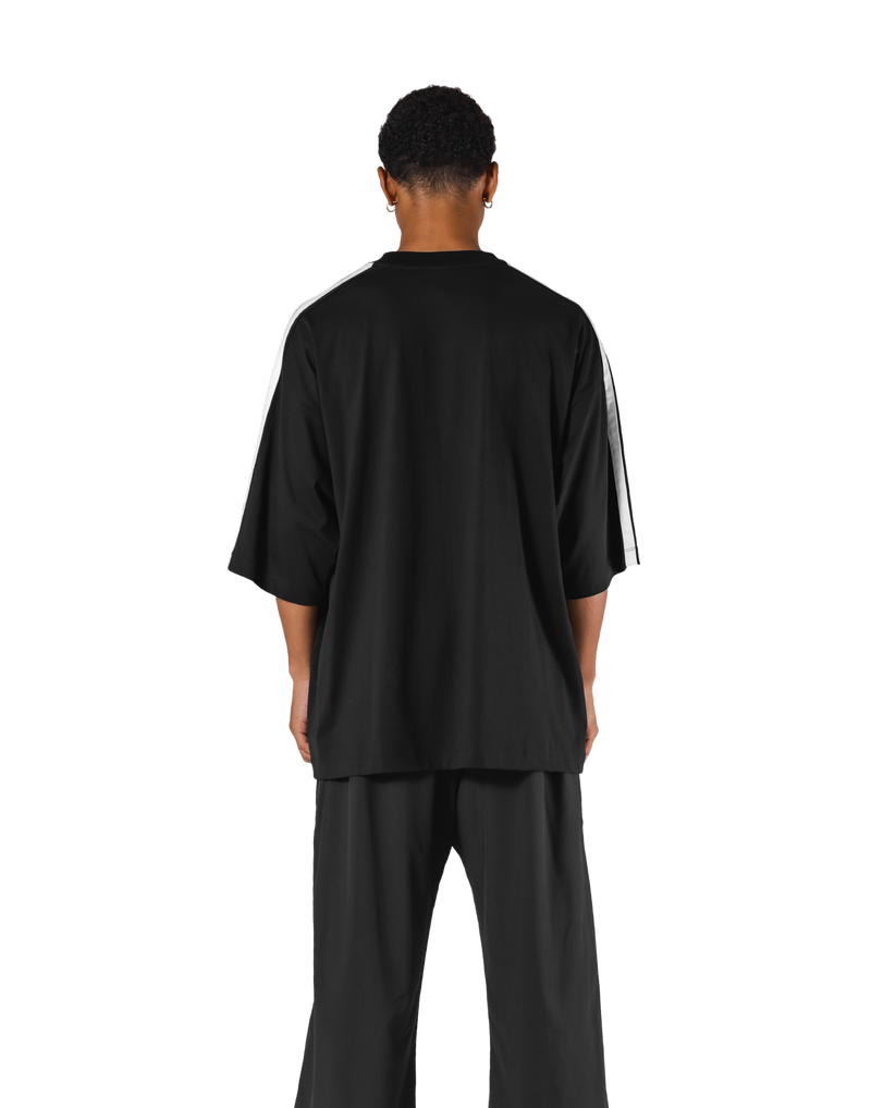 Shoulder Line Extra Big T-Shirt - Black