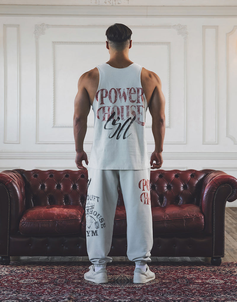 LÝFT × Power House Gym Vintage Relax Tanktop - Ivory