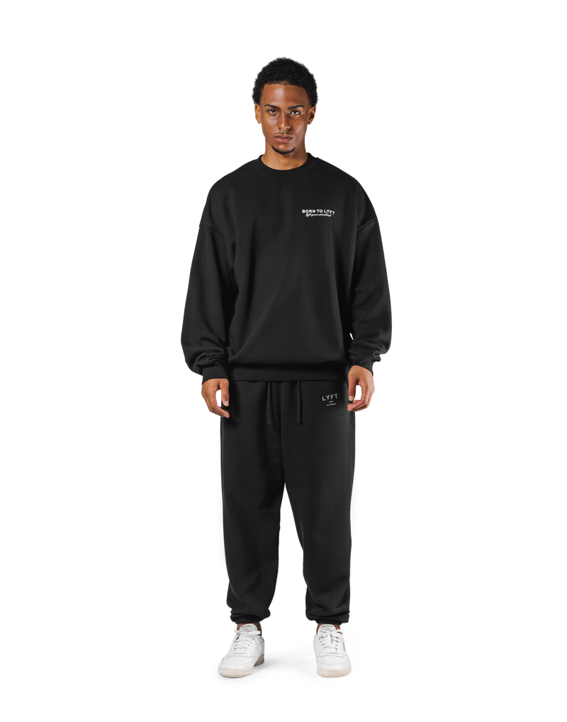 Relax Fit Sweat Pants - Black