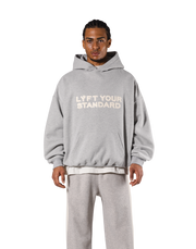 Pile Wappen Oversize Hoodie - Grey