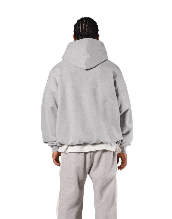 Pile Wappen Oversize Hoodie - Grey