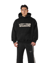 Pile Wappen Oversize Hoodie - Black