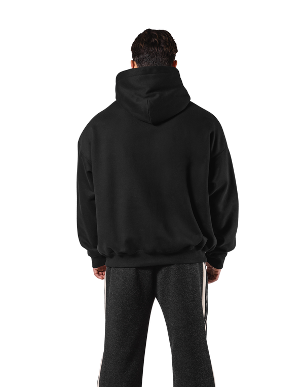 Pile Wappen Oversize Hoodie - Black