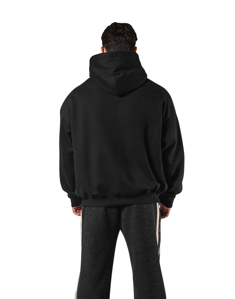 Pile Wappen Oversize Hoodie - Black