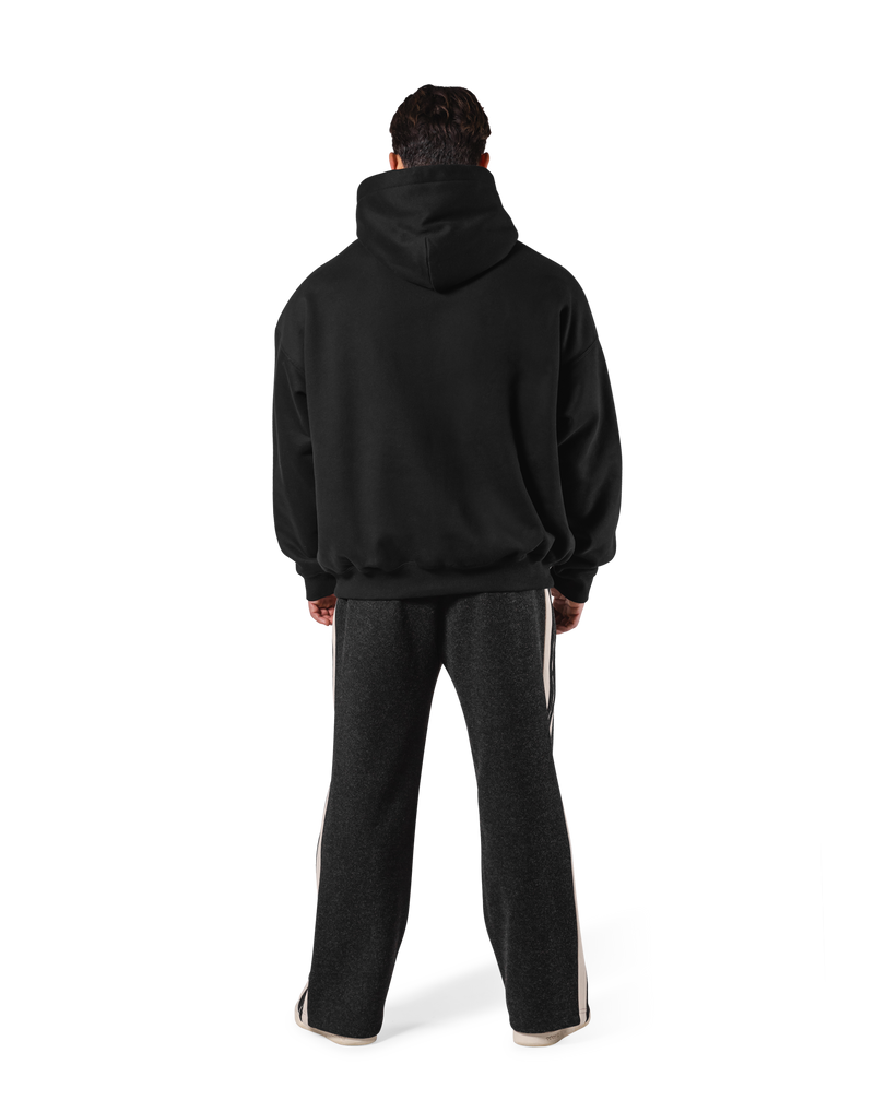 Pile Wappen Oversize Hoodie - Black