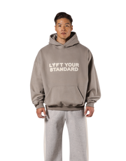 Pile Wappen Oversize Hoodie - Beige