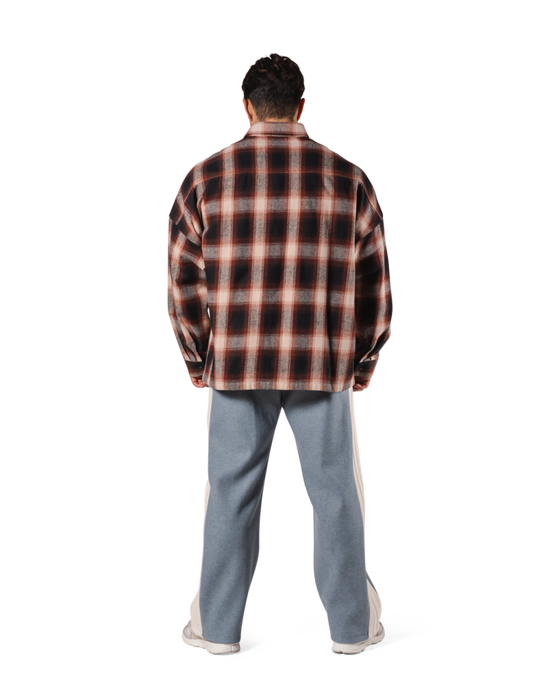 Oversize Flannel Shirt - Red