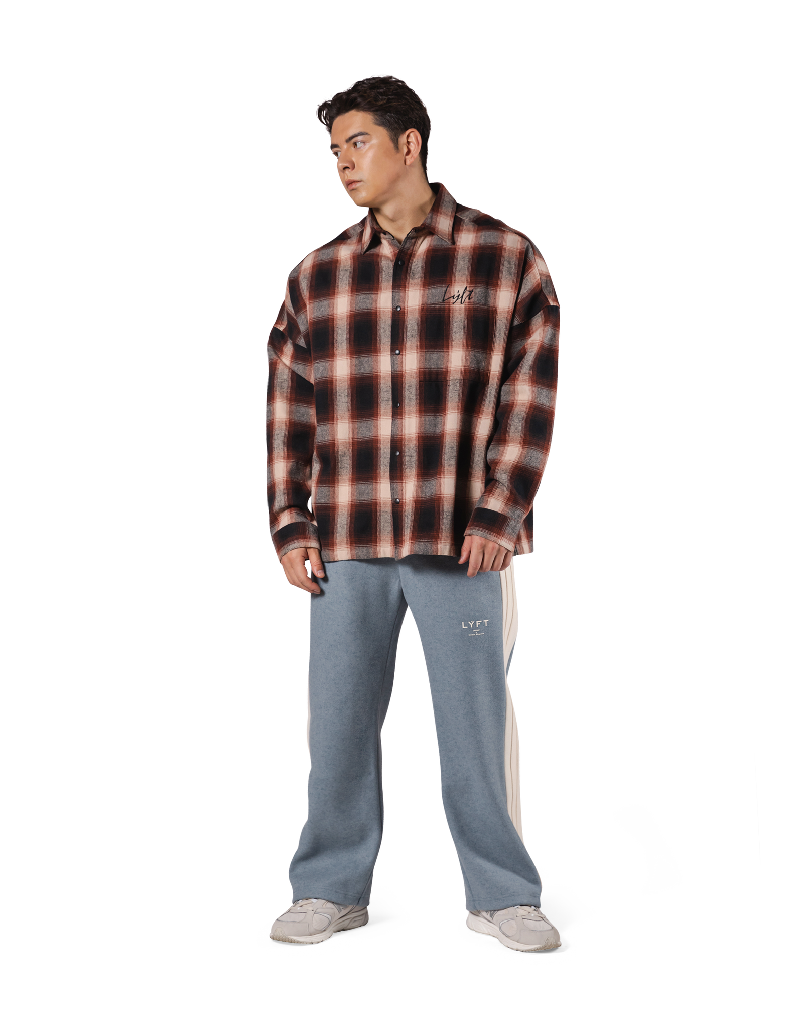 Oversize Flannel Shirt - Red – LÝFT Oversize Flannel Shirt - Red – LÝFT