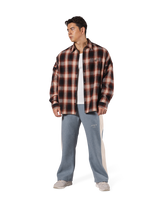 Oversize Flannel Shirt - Red