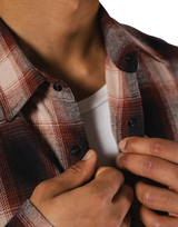 Oversize Flannel Shirt - Red