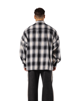 Oversize Flannel Shirt - Black