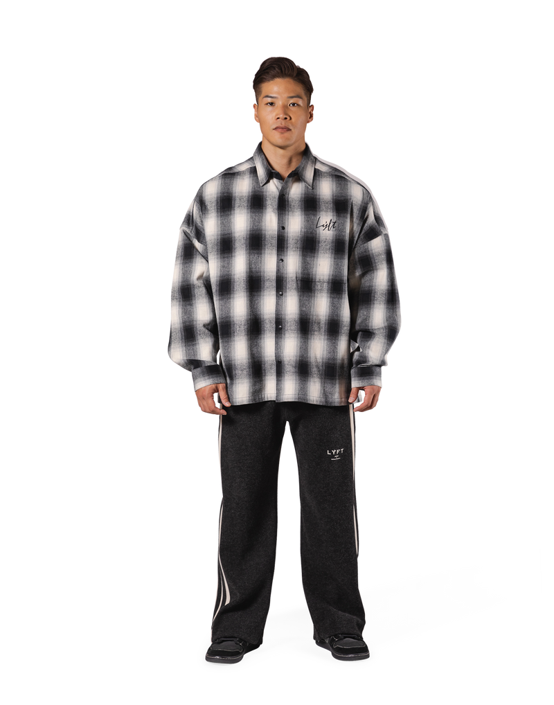 Oversize Flannel Shirt - Black