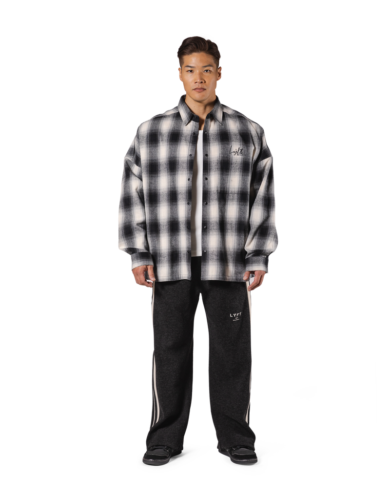 Oversize Flannel Shirt - Black