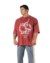 Legend Graphic Vintage Extra Big T-Shirt - Red