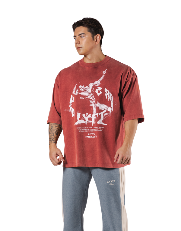 Legend Graphic Vintage Extra Big T-Shirt - Red