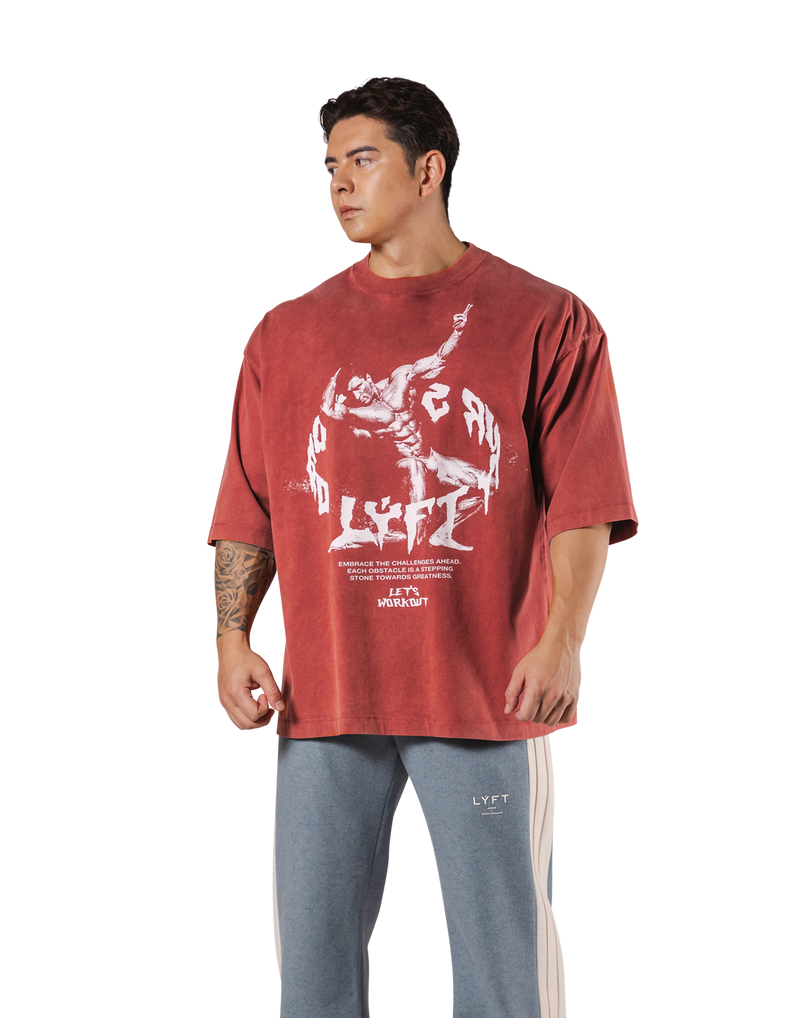 Legend Graphic Vintage Extra Big T-Shirt - Red