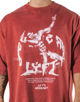 Legend Graphic Vintage Extra Big T-Shirt - Red