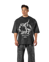 Legend Graphic Vintage Extra Big T-Shirt - Black