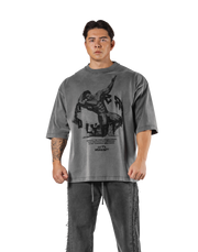 Legend Graphic Vintage Extra Big T-Shirt - Grey