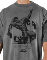 Legend Graphic Vintage Extra Big T-Shirt - Grey