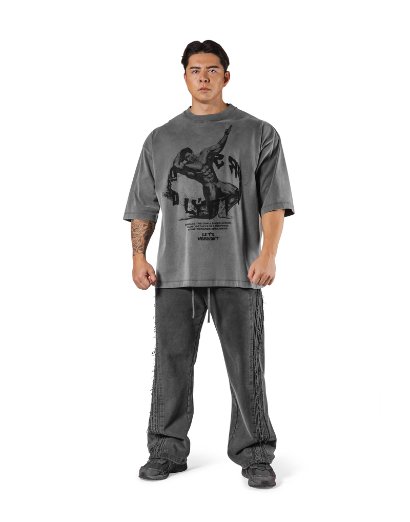 Legend Graphic Vintage Extra Big T-Shirt - Grey – LÝFT Legend Graphic Vintage Extra Big T-Shirt - Grey – LÝFT