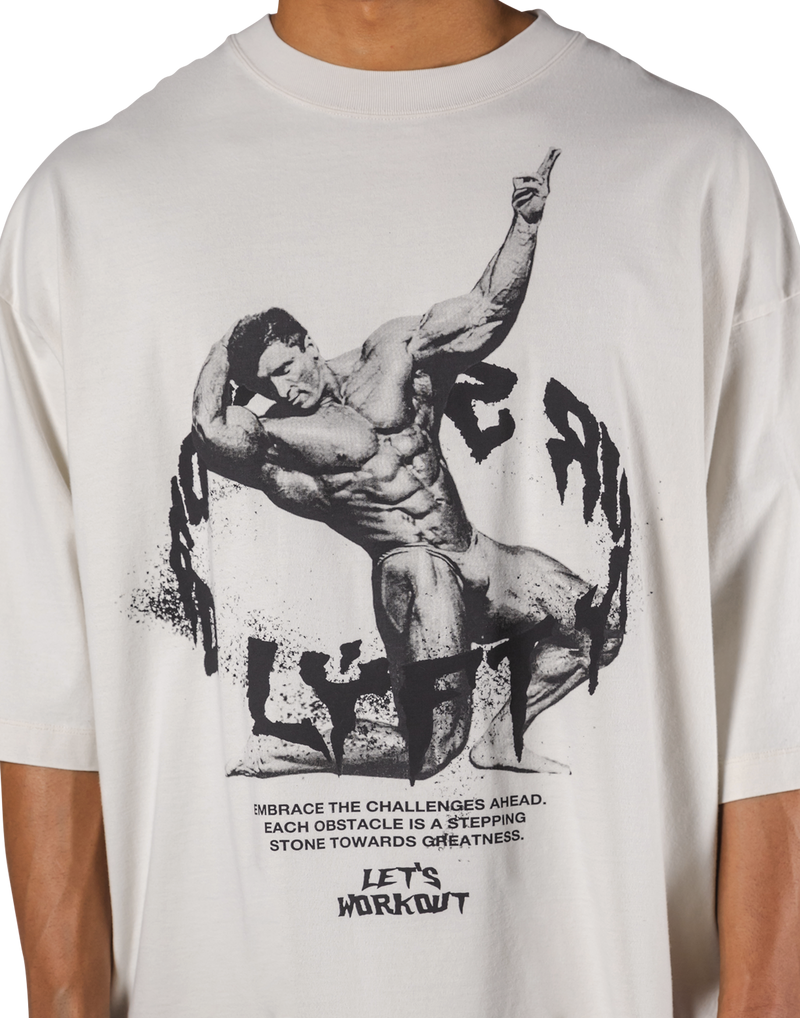 Legend Graphic Vintage Extra Big T-Shirt - Ivory