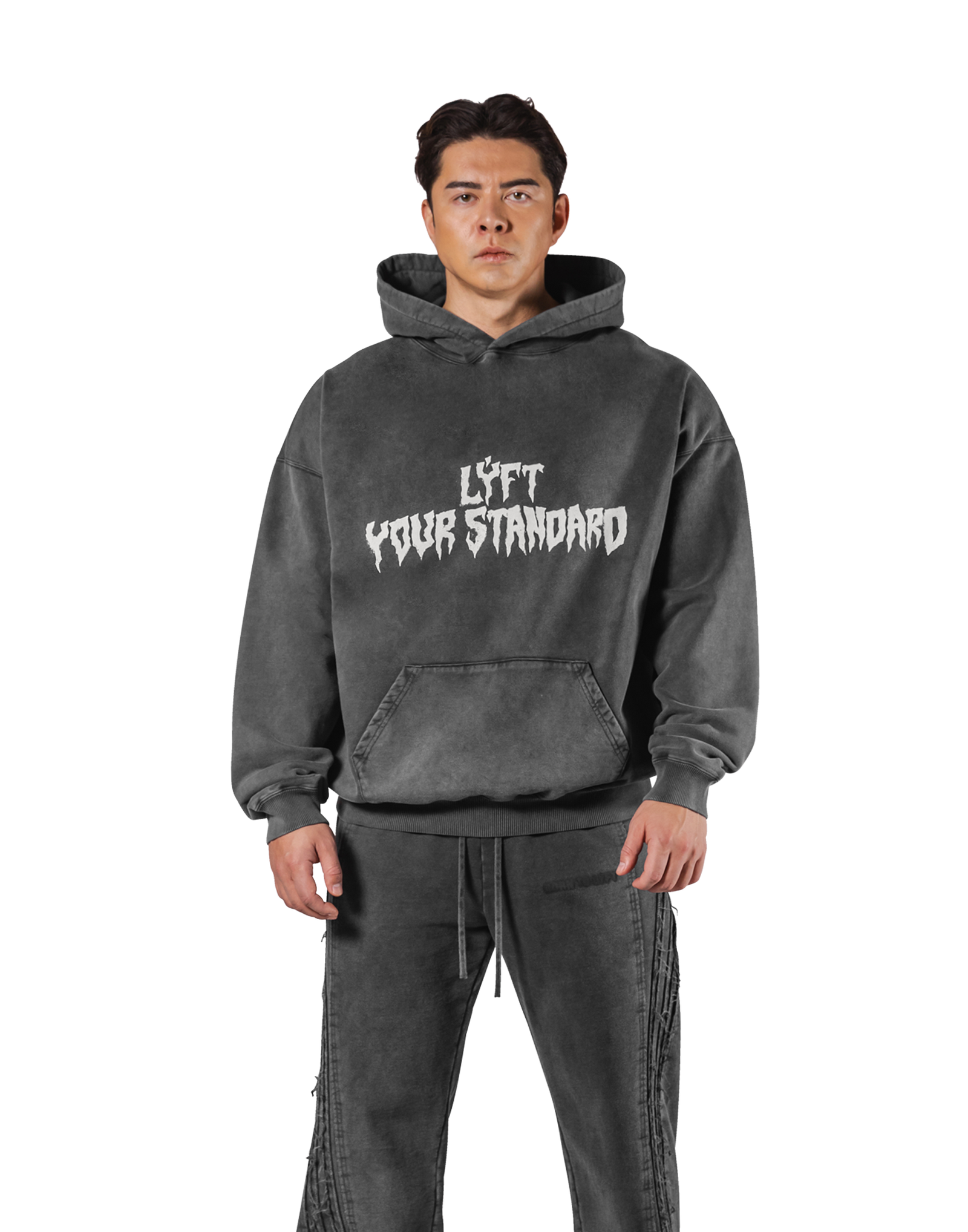 Splash Ring Vintage Oversize Hoodie - D.Grey – LÝFT