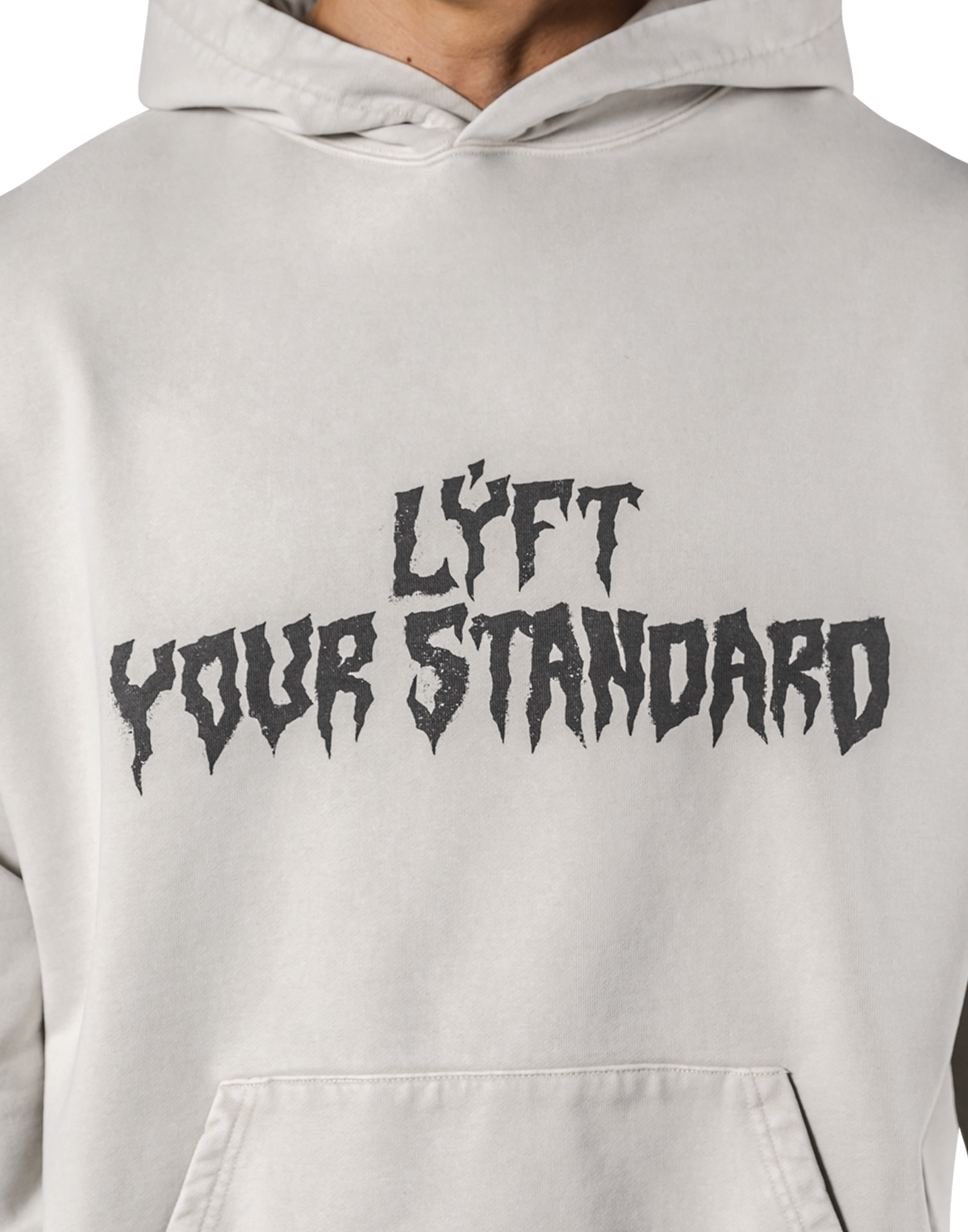 Splash Ring Vintage Oversize Hoodie - Ivory