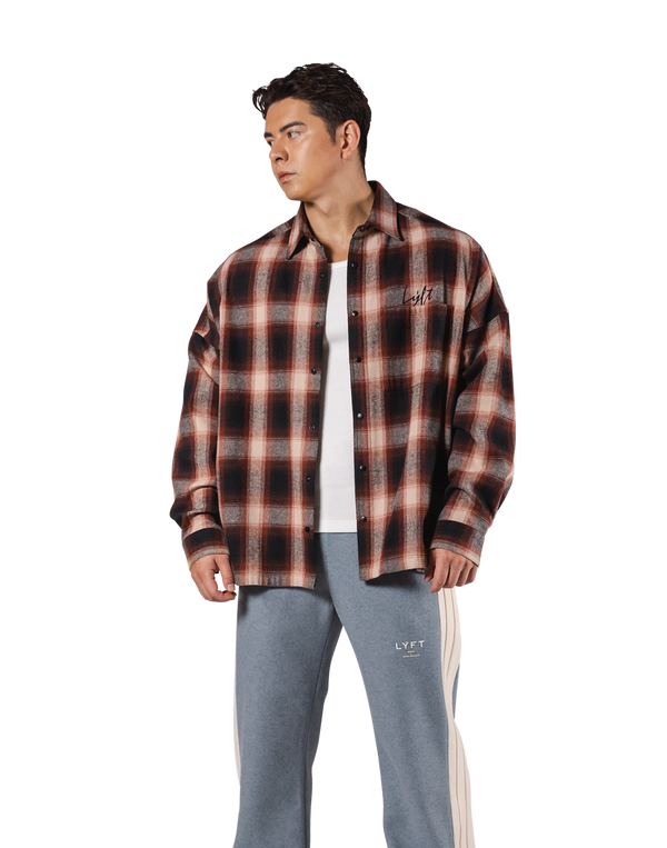 Oversize Flannel Shirt - Red