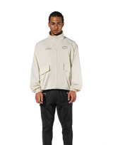 Basic Nylon Zip Up Jacket - Ivory