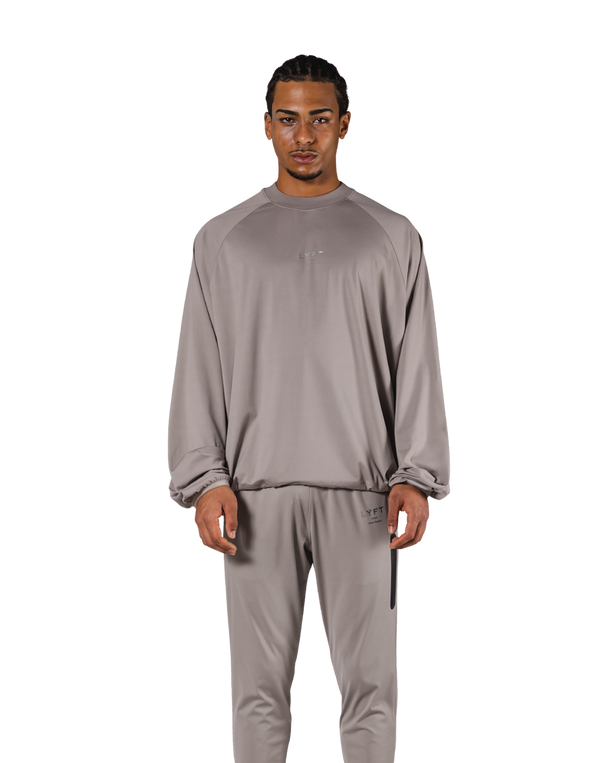 2Way Stretch Relaxed Pullover Tops - Beige