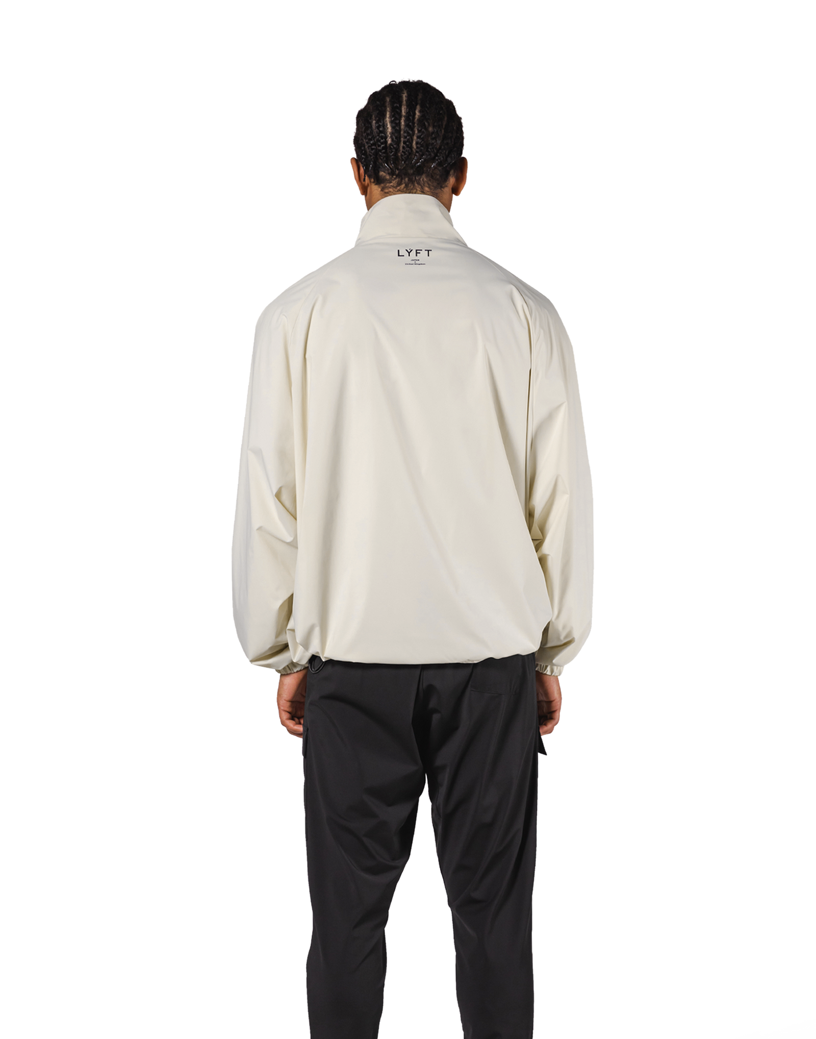 Basic Nylon Zip Up Jacket - Ivory – LÝFT Basic Nylon Zip Up Jacket - Ivory – LÝFT