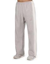 Wide Line Wool Like Pants - Grey