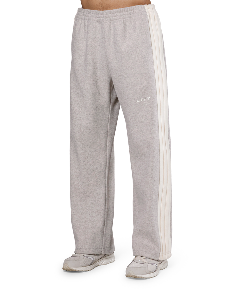 Wide Line Wool Like Pants - Grey