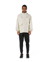 Basic Nylon Zip Up Jacket - Ivory