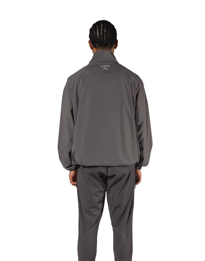 Basic Nylon Zip Up Jacket - D.Grey – LÝFT Basic Nylon Zip Up Jacket - D.Grey – LÝFT