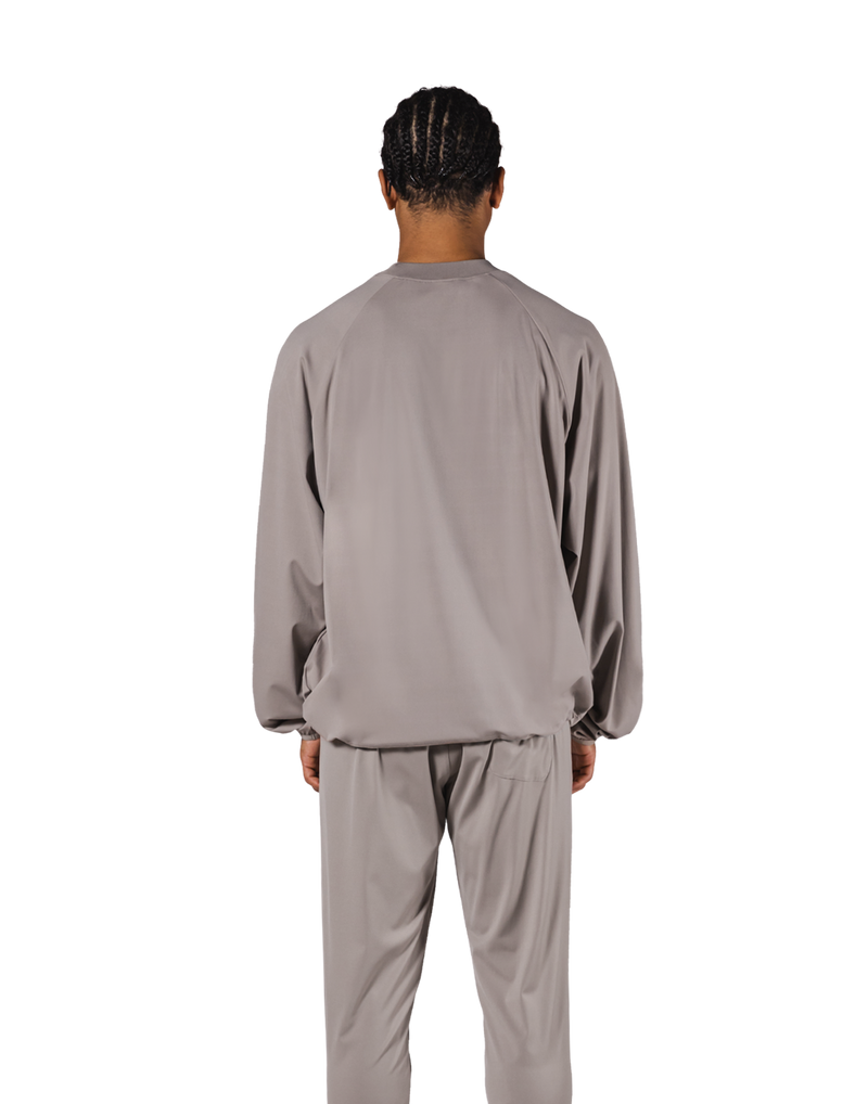 2Way Stretch Relaxed Pullover Tops - Beige