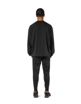 2Way Stretch Relaxed Pullover Tops - Black