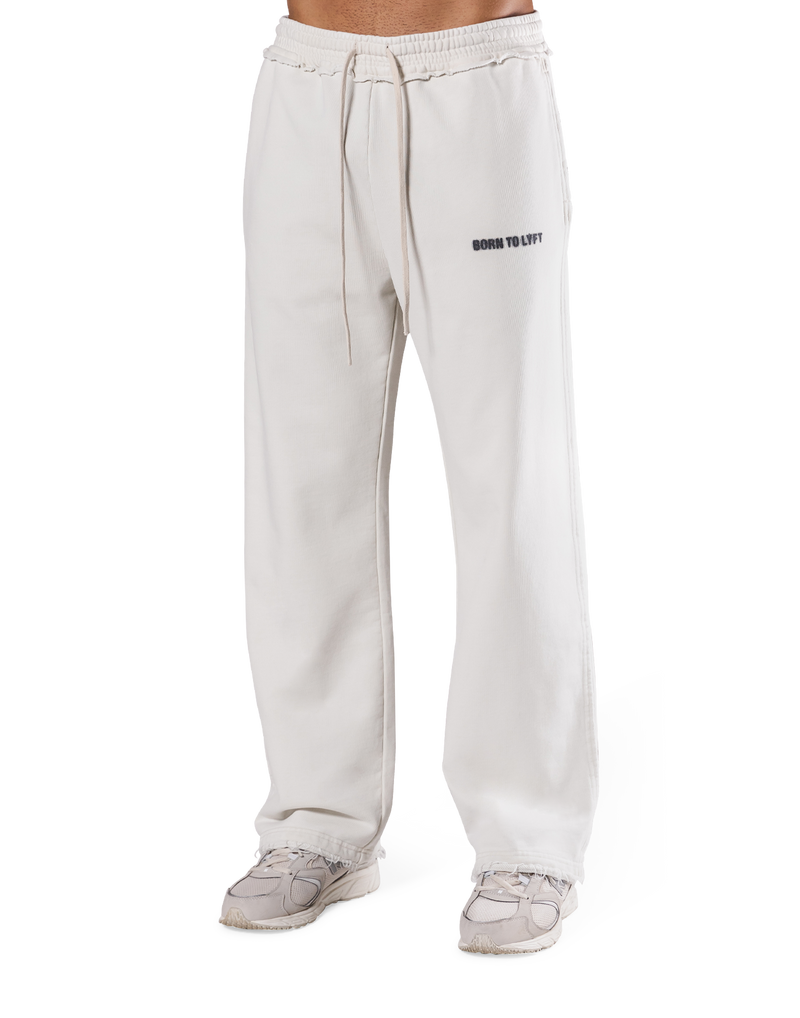 Wide Straight Vintage Sweat Pants - Ivory