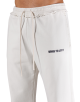 Wide Straight Vintage Sweat Pants - Ivory