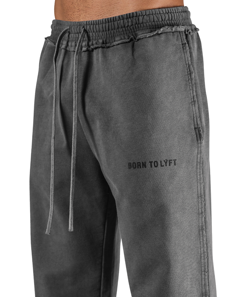 Wide Straight Vintage Sweat Pants - D.Grey