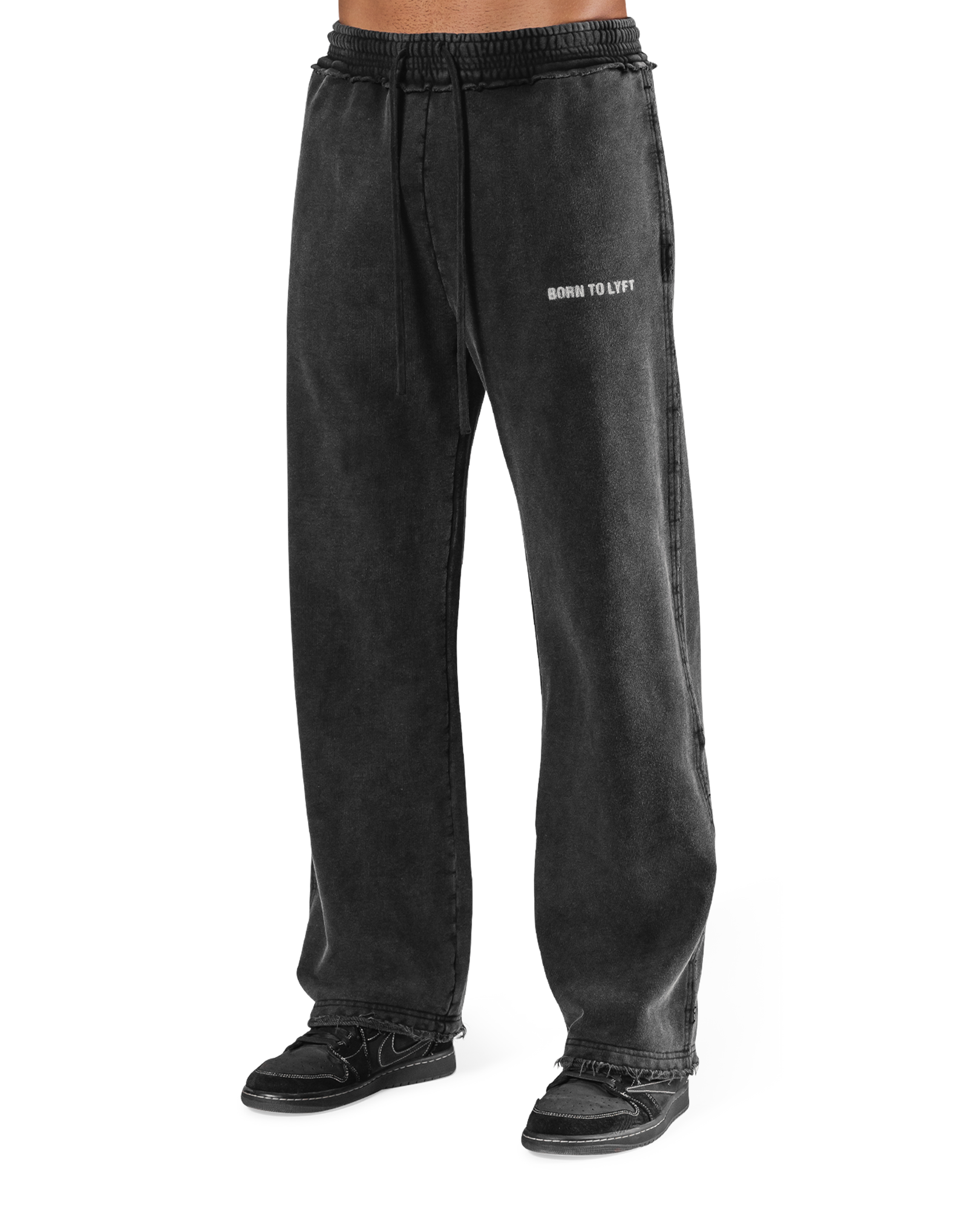 Wide Straight Vintage Sweat Pants - Black – LÝFT Wide Straight Vintage Sweat Pants - Black – LÝFT