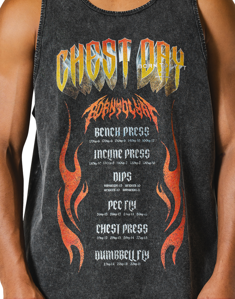 Chest Day Vintage Tanktop - Black – LÝFT