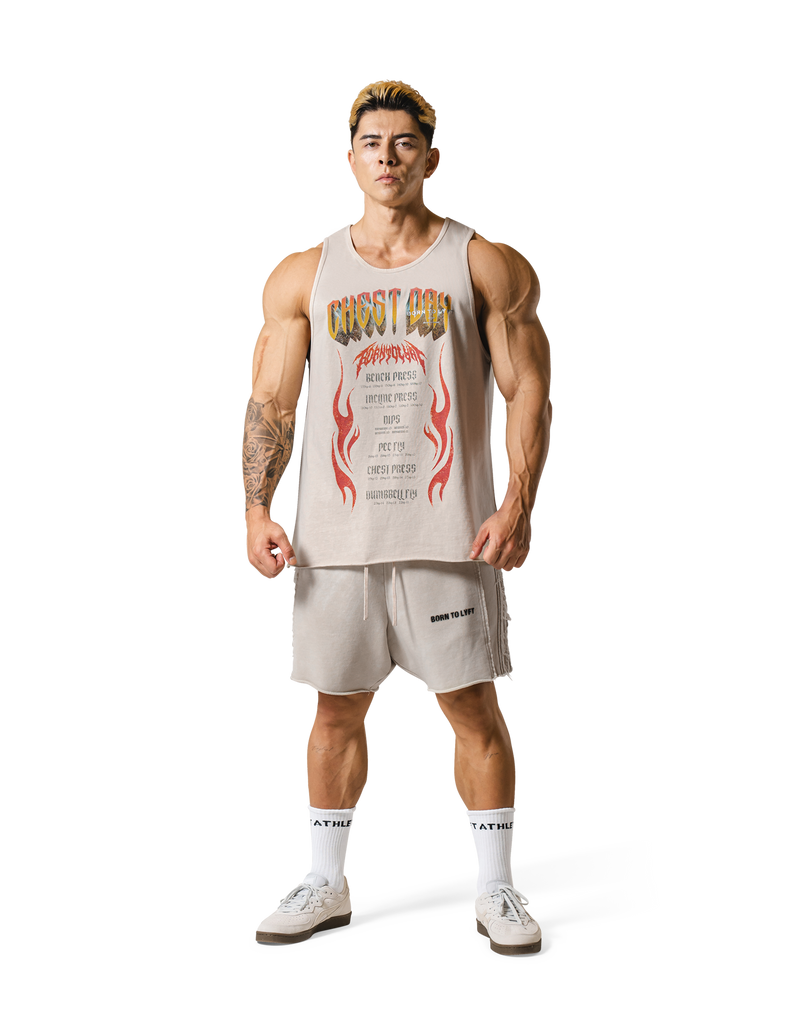 Chest Day Vintage Tanktop - Ivory – LÝFT Chest Day Vintage Tanktop - Ivory – LÝFT
