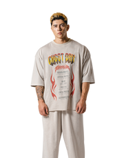 Chest Day Vintage Extra Big T-Shirt - Ivory