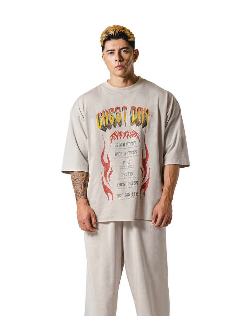 Chest Day Vintage Extra Big T-Shirt - Ivory – LÝFT Chest Day Vintage Extra Big T-Shirt - Ivory – LÝFT