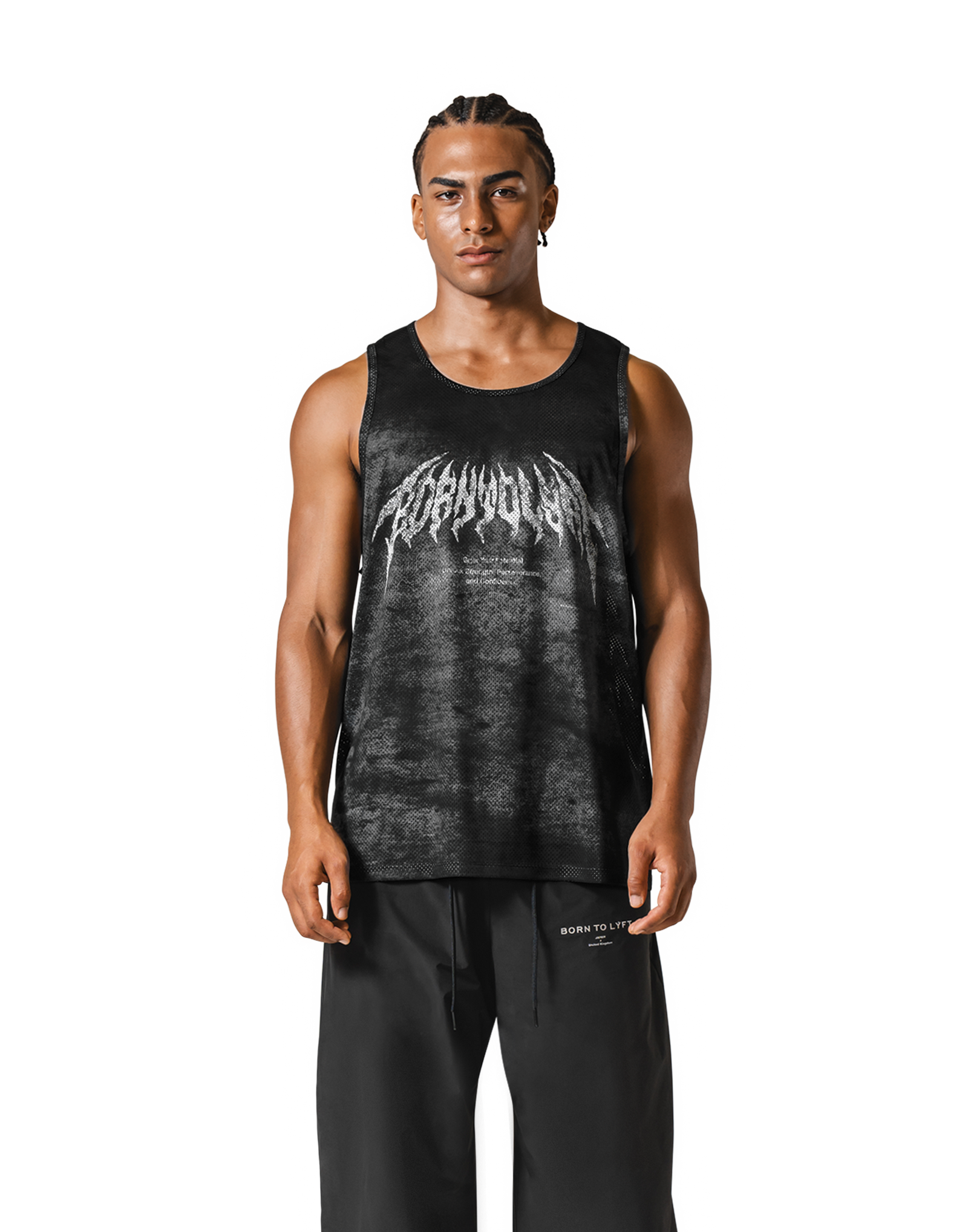 Death Metal Logo Vintage Mesh Tanktop - Black – LÝFT