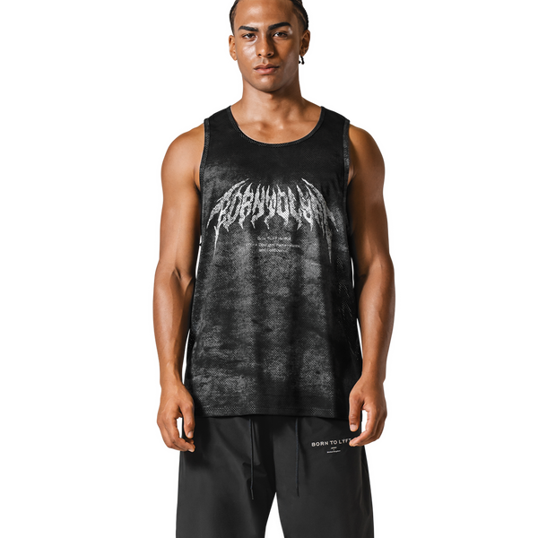 Death Metal Logo Vintage Mesh Tanktop - Black – LÝFT