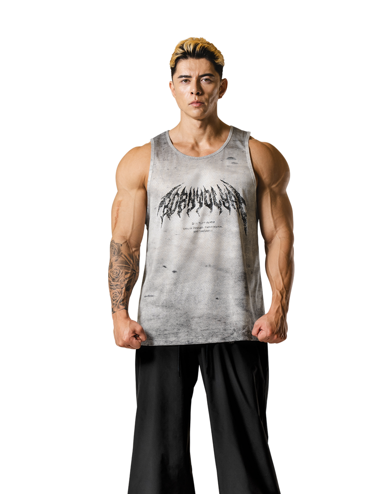 Death Metal Logo Vintage Mesh Tanktop - Ivory – LÝFT Death Metal Logo Vintage Mesh Tanktop - Ivory – LÝFT
